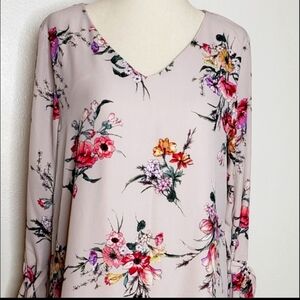 NEW  She&Sky Dress Lilac Floral Bell Sleeve Ties Sexy Mini Bohemian Castlecore